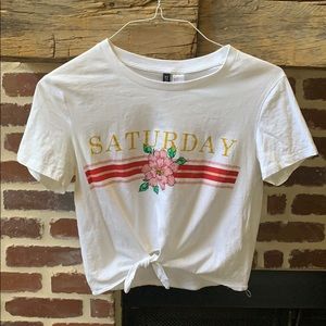 Graphic Tee Crop Top